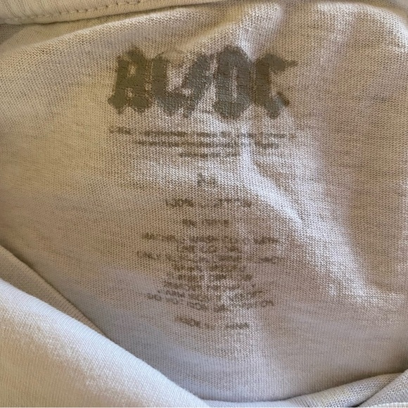 AC/DC Band Tee Shirt Cotton White Short Sleeve Printed 100% Cotton: Medium - Picture 6 of 8
